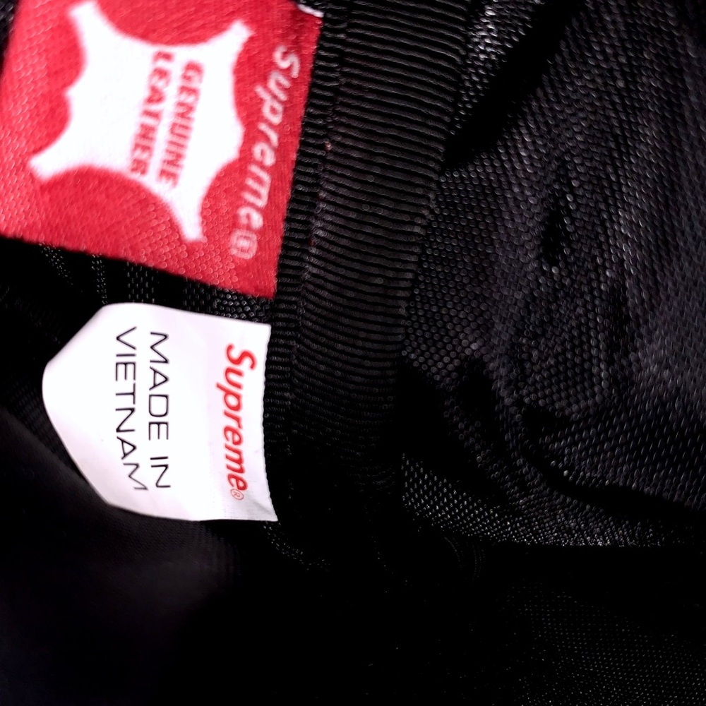 Supreme Black Leather Crossbody Patchwork Stitchi… - image 8